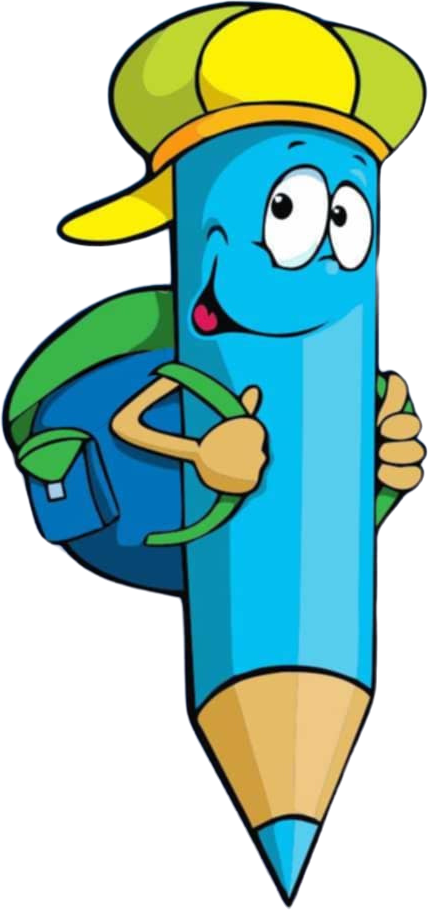 Uśmiechnięta kredka z plecakiem i czapką – maskotka przedszkola Szczecinek dla dzieci